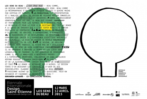 Affiche biennale Internationale design Saint-etienne 2015 forme : arbre