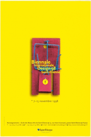 Affiche de la Biennale Internationale Design Saint-Étienne 1998