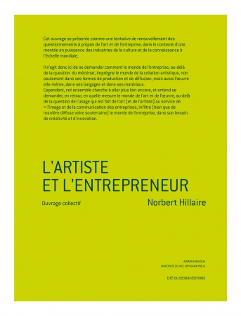 Couverture du livre : L'artiste et l'entrepreneur.