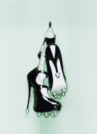 STUD Mulitiple Edition of 11 Black Strap Stilettos (Vivienne Westwood) Freddy C