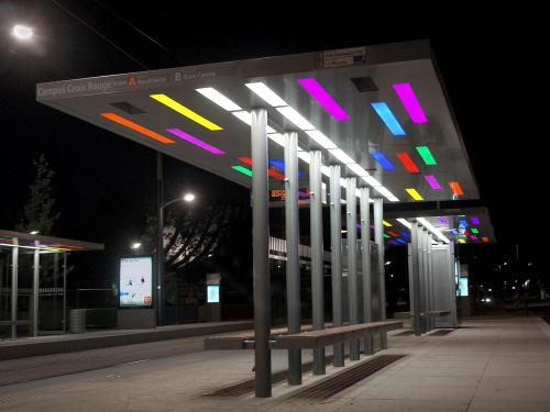 Abris tram, 2011, Sovann Kim / Abris de stations du tramway de Reims.