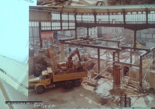 Images et documents de réalisation du chantier du Hall 3 de la Gare de Lyon