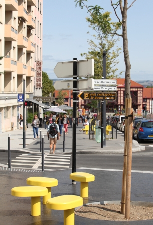mobiliers urbains rue Denfert-Rochereau à Saint-Étienne @studio CATERIN 
